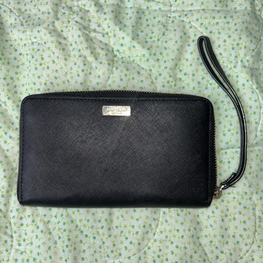 Kate Spade Black Zip-Around Wallet